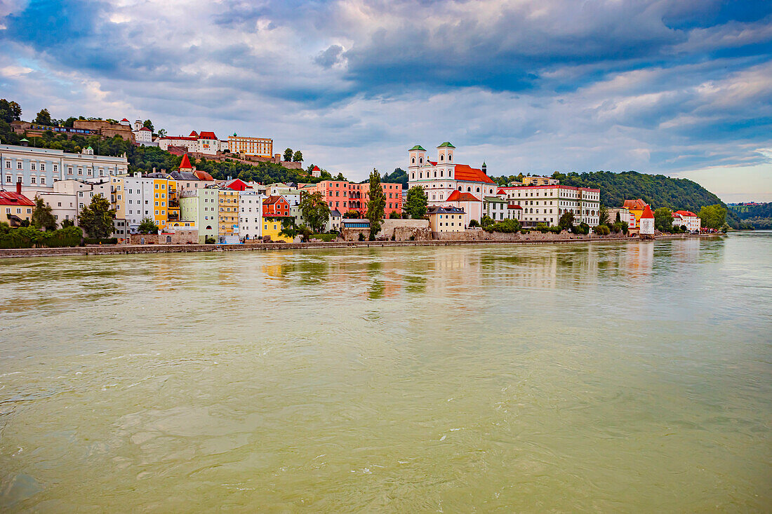 Inn quay in Passau, Bavaria, Germany