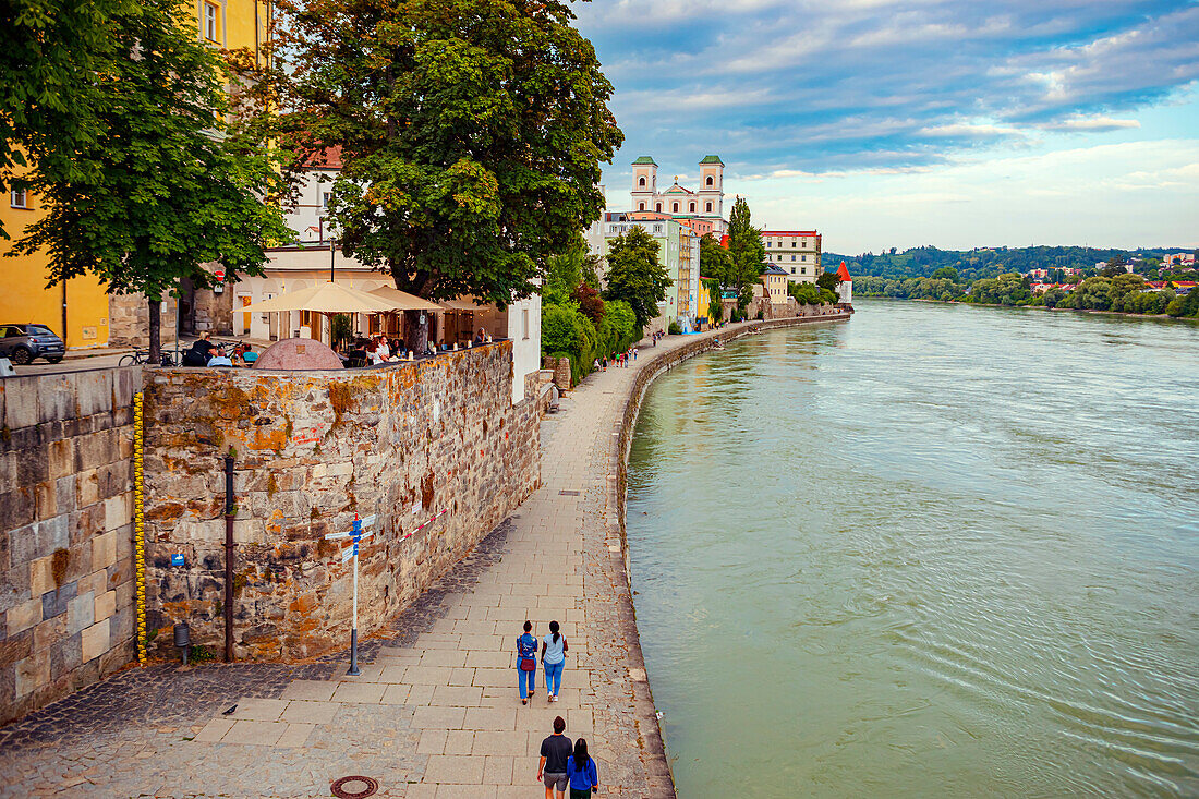 Inn quay in Passau, Bavaria, Germany