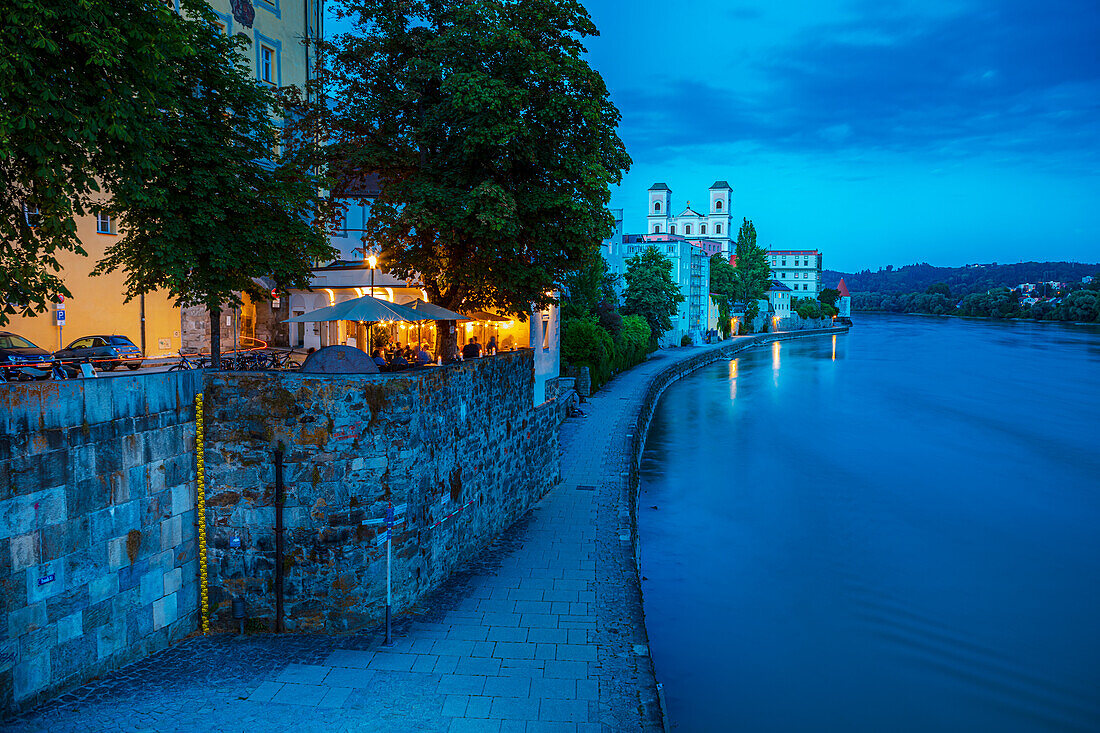 Inn quay in Passau, Bavaria, Germany