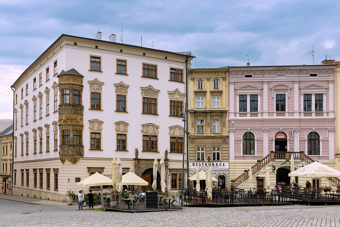 Dolní náměstí with Hauenschildův dům in Olomouc in Moravia in the Czech Republic