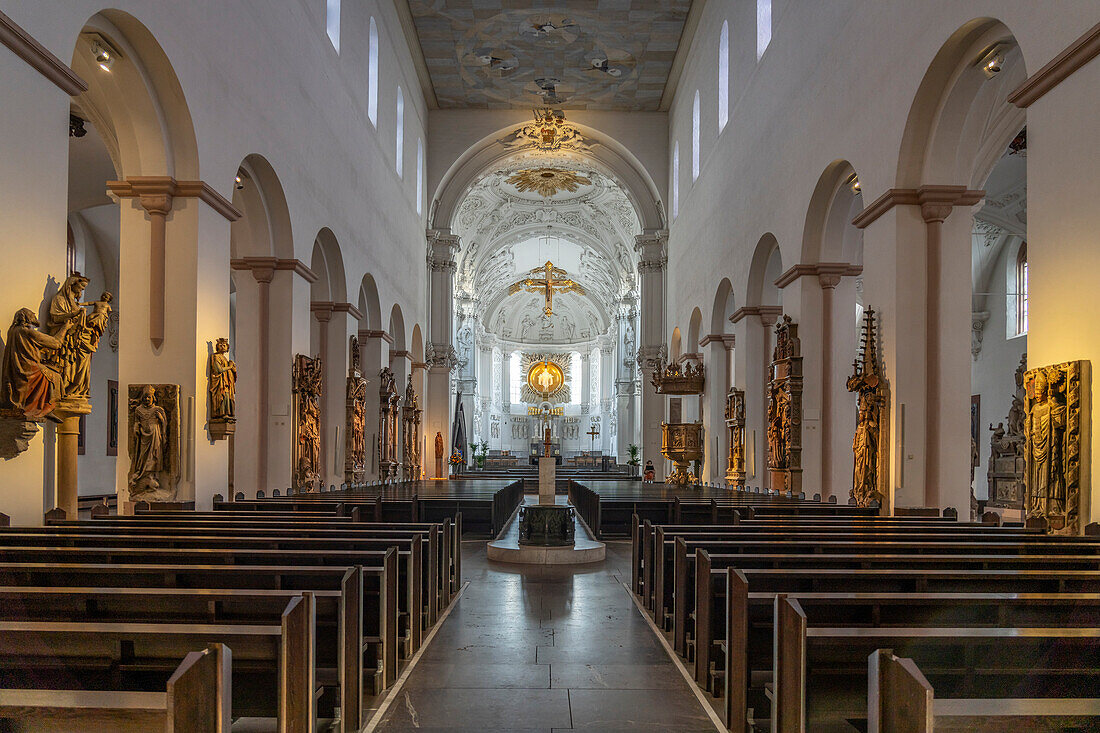 Interior of Würzburg Cathedral, Würzburg, Bavaria, Germany