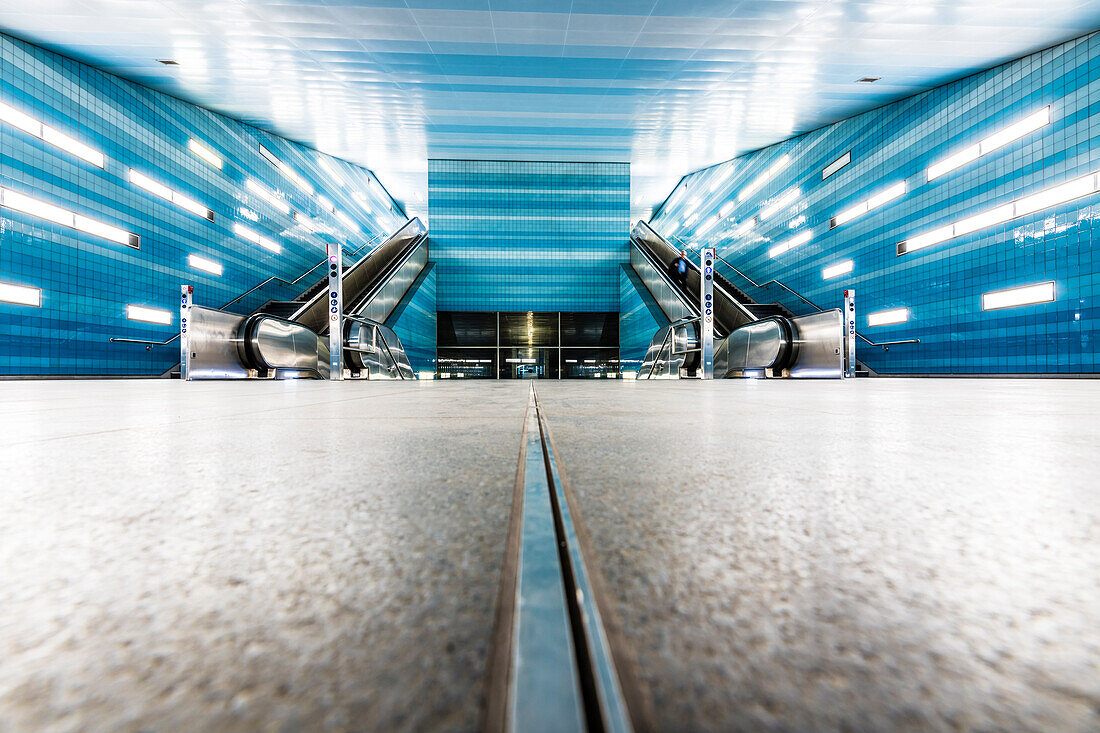 Subway, train station, Hafencity, Hamburg, Germany