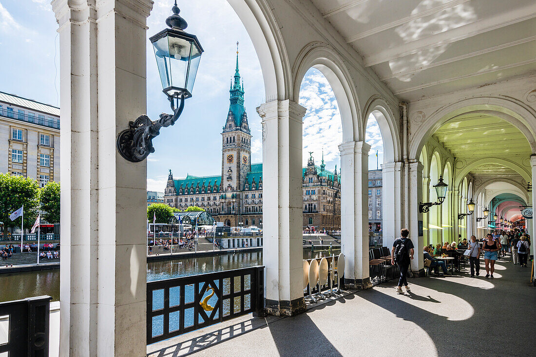 Alsterarkaden, town hall, Hamburg-Neustadt, Hamburg, Germany