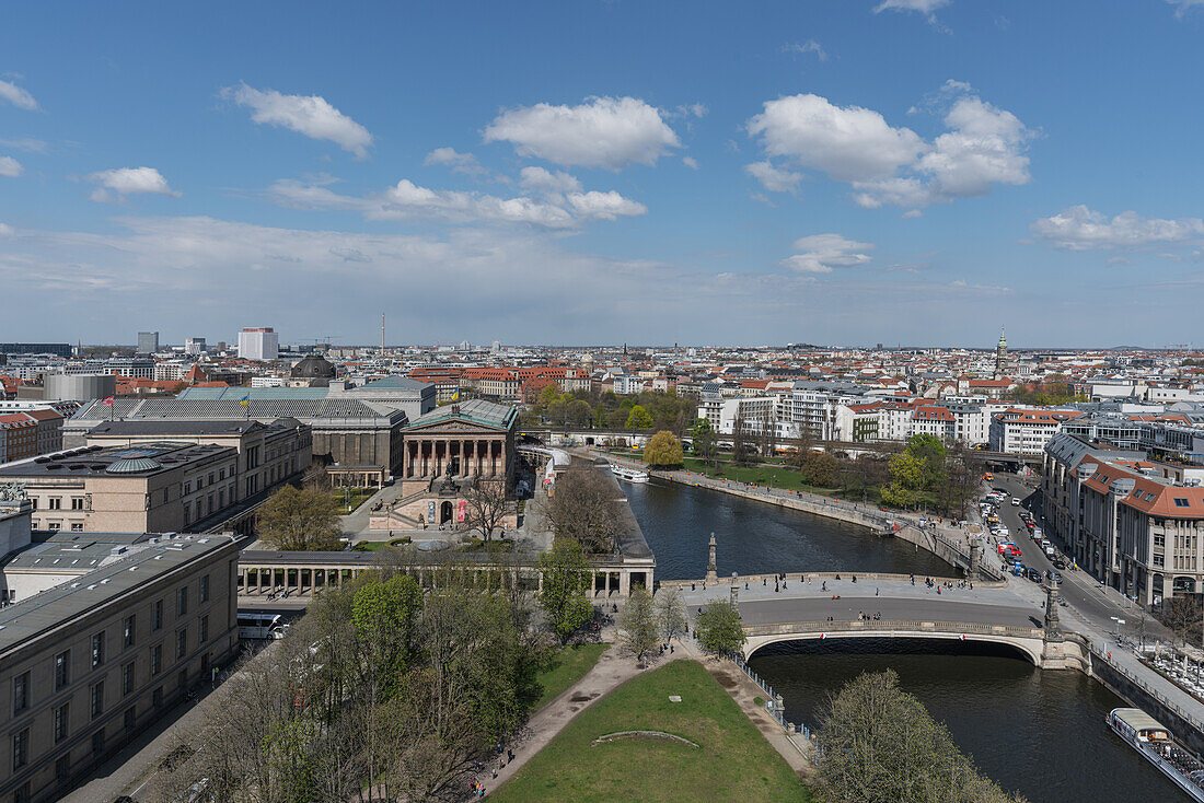 View over Berlin from the roof of the cathedral in Berlin, Germany.