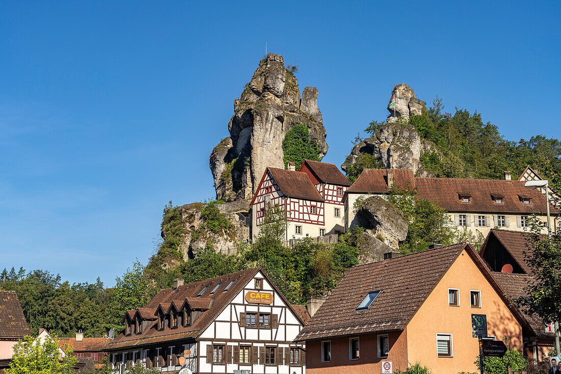 Tüchersfeld in Franconian Switzerland, town of Pottenstein, Bavaria, Germany