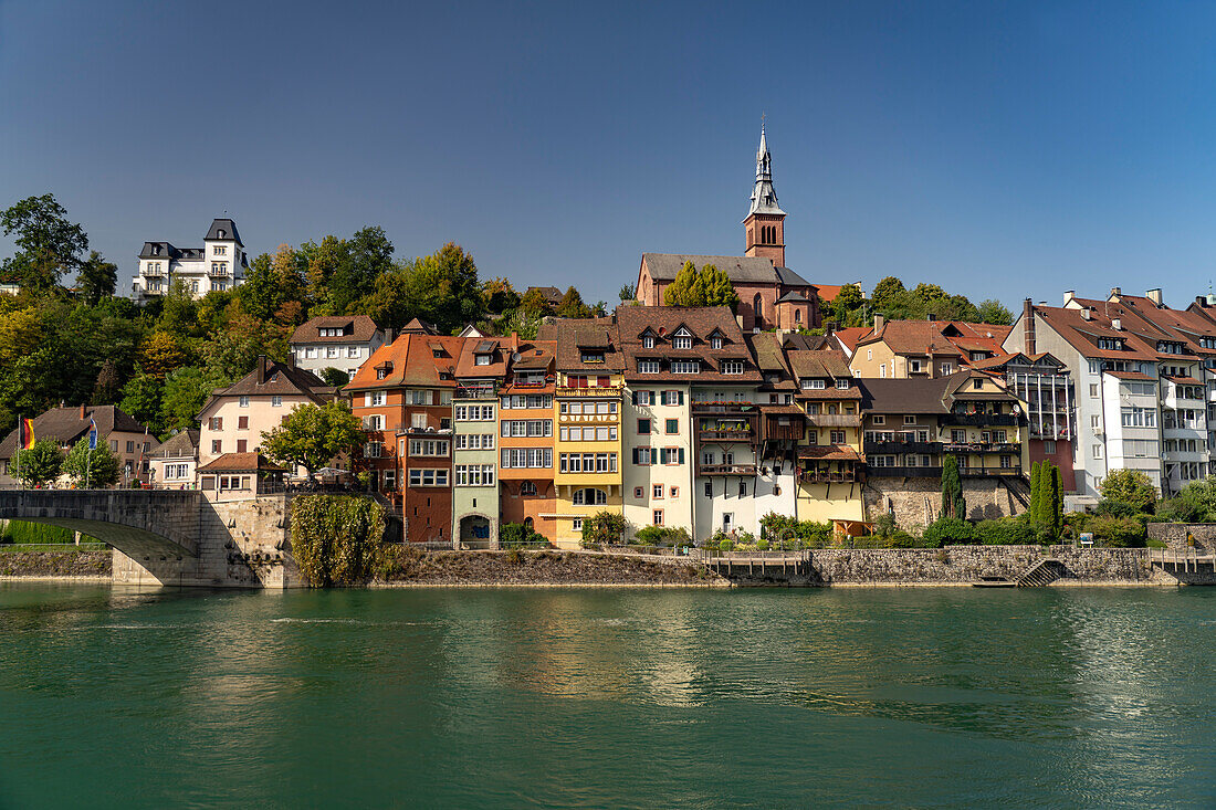 Laufenburg und der Rhein, Baden-Württemberg, Deutschland