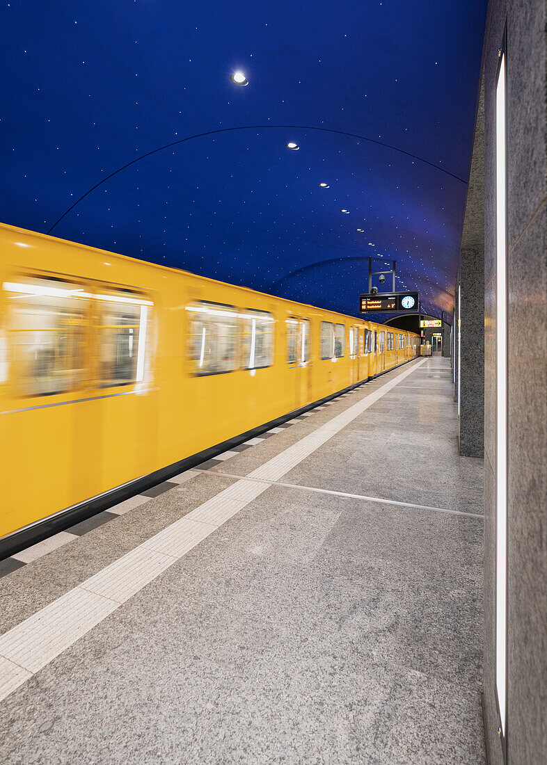 Early morning alone in the Museumsinsel subway station in Berlin, Germany.