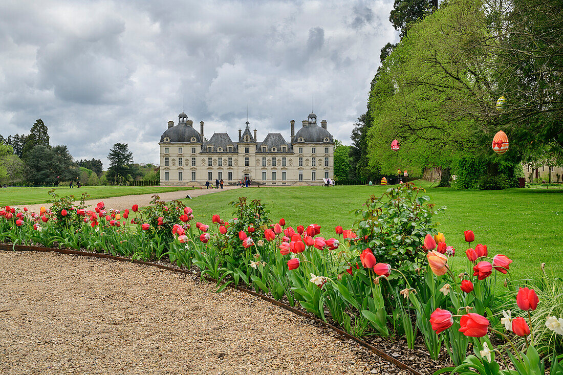 Château de Cheverny castle with gardens, Loire castles, Loire Valley, UNESCO World Heritage Site Loire Valley, France