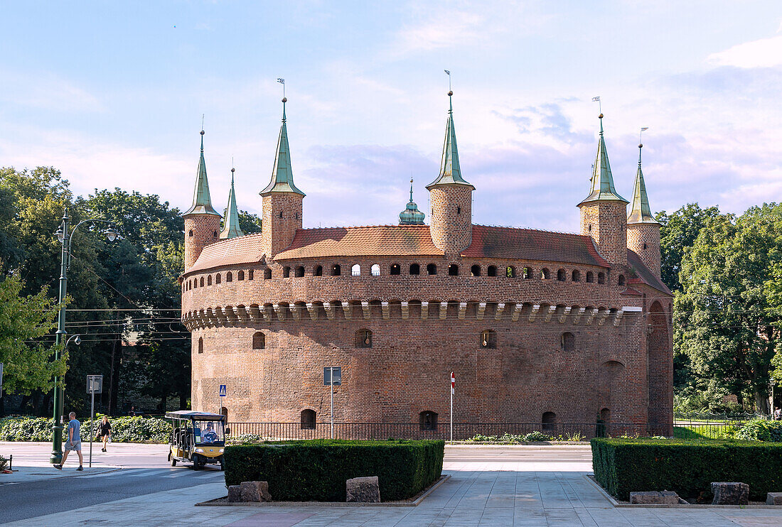 Barbican in the old town of Kraków in Poland