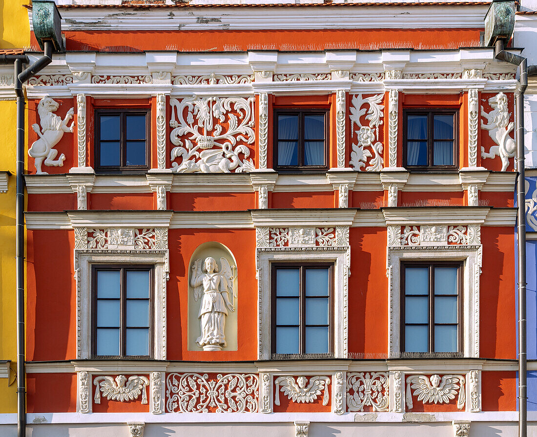 Armenisches Haus Zum Engel (Kamienica Pod Aniolem, Bartoszewiczowski-Haus, Museum Zamojskie) am Rynek Wielki in Zamość in der Wojewodschaft Lubelskie in Polen