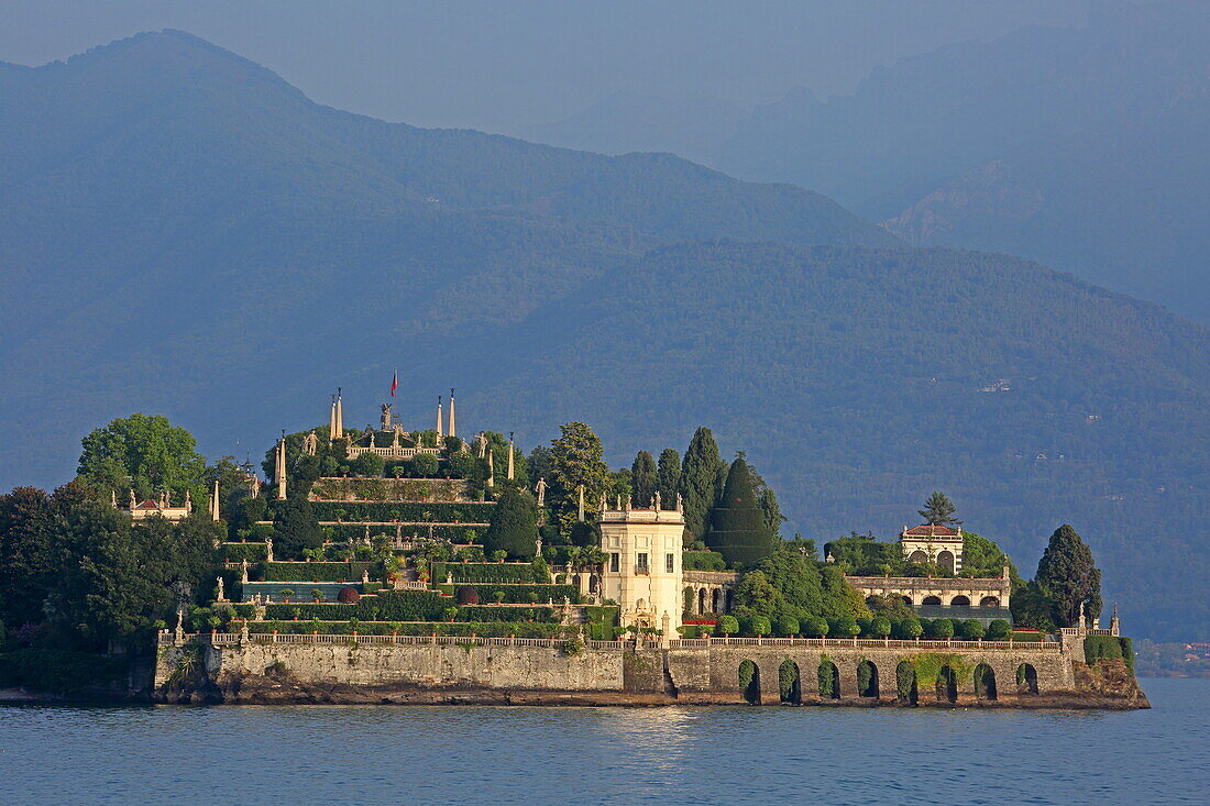 The baroque garden of Isola Bella in Lake Maggiore, Piedmont, Italy