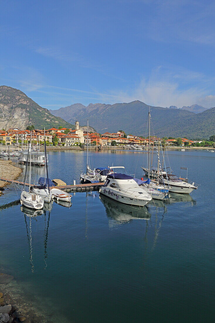 Hafen, Feriolo, Lago Maggiore, Piemont, Italien