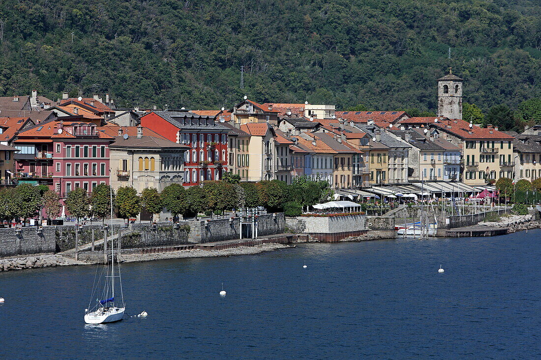Town view of Canobbio, Lake Maggiore, Piedmont, Italy