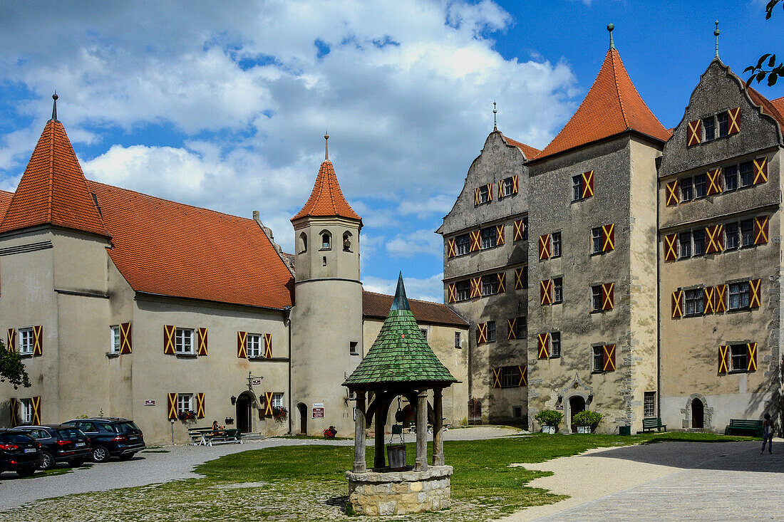 Harburg16.-18. Century, well preserved, entrance, between Nördlingen and Wörnitz on the Romantic Road, Bavaria, Germany