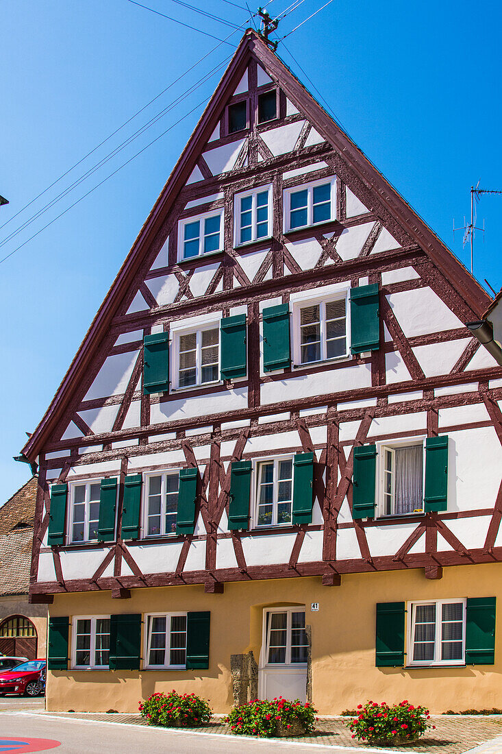 Nördlingen, Altstadthaus, Baujahr um 1700, romantische Straße,  Bayern, Deutschland