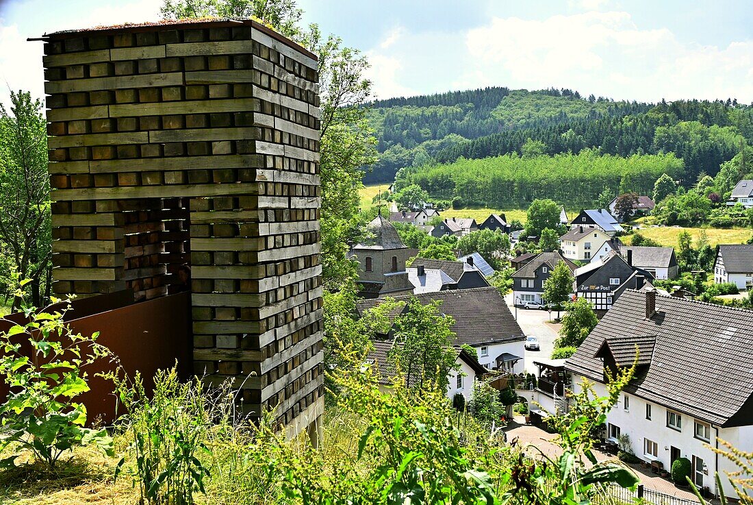 Open-Mind-Wanderweg im Sauerland bei Medebach, NRW, Deutschland