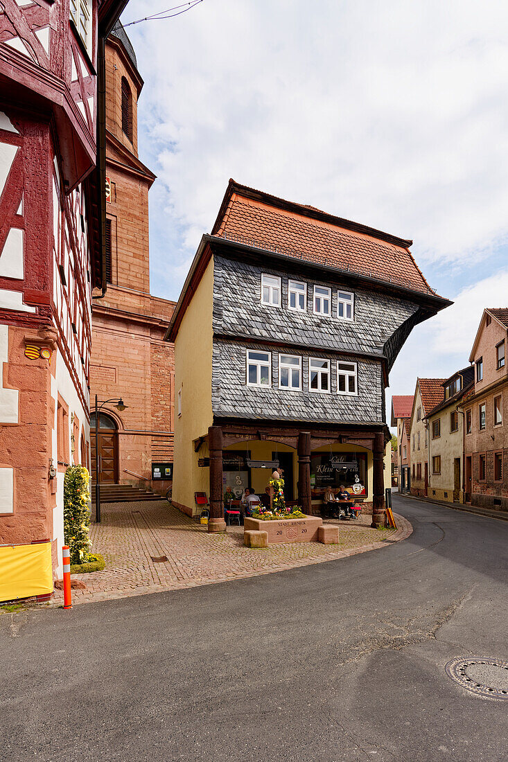 Historische Altstadt in Rieneck im Sinntal, Landkreis Main-Spessart, Unterfranken, Franken, Bayern, Deutschland