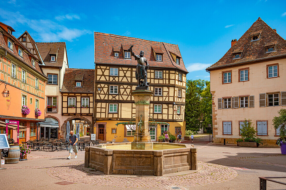 Schwendi Brunnen in Klein Venedig von Colmar in Elsass, Frankreich