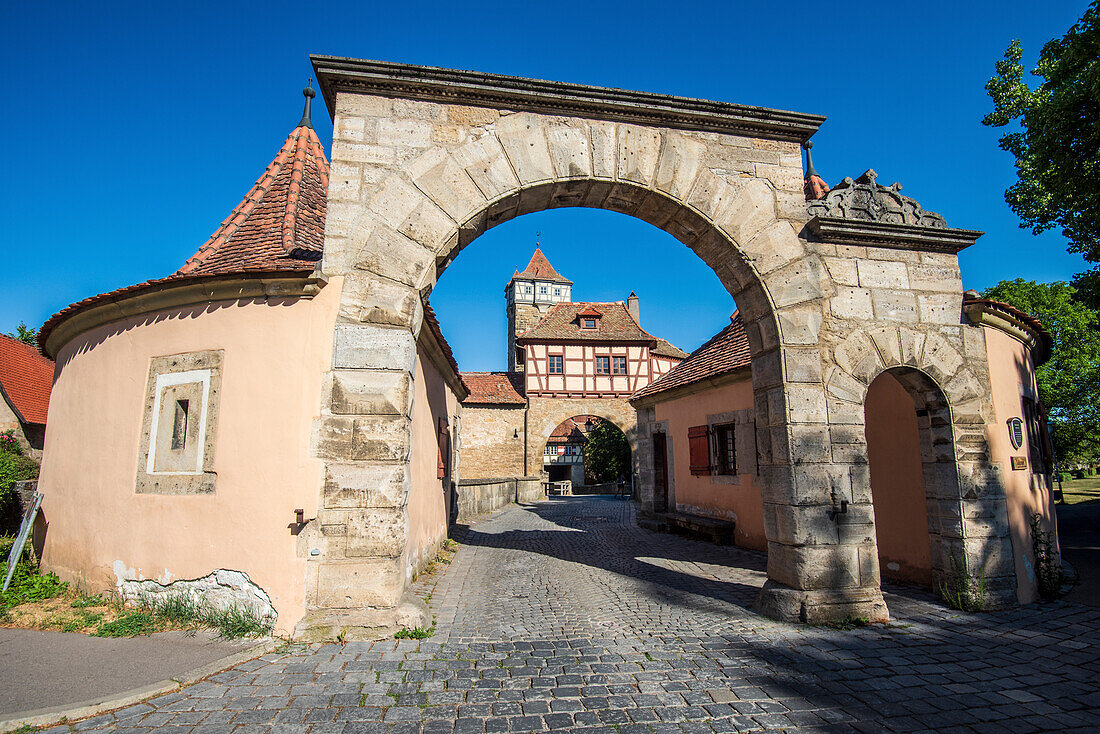 Röderbastei in Rothenburg ob der Tauber, Middle Franconia, Bavaria, Germany