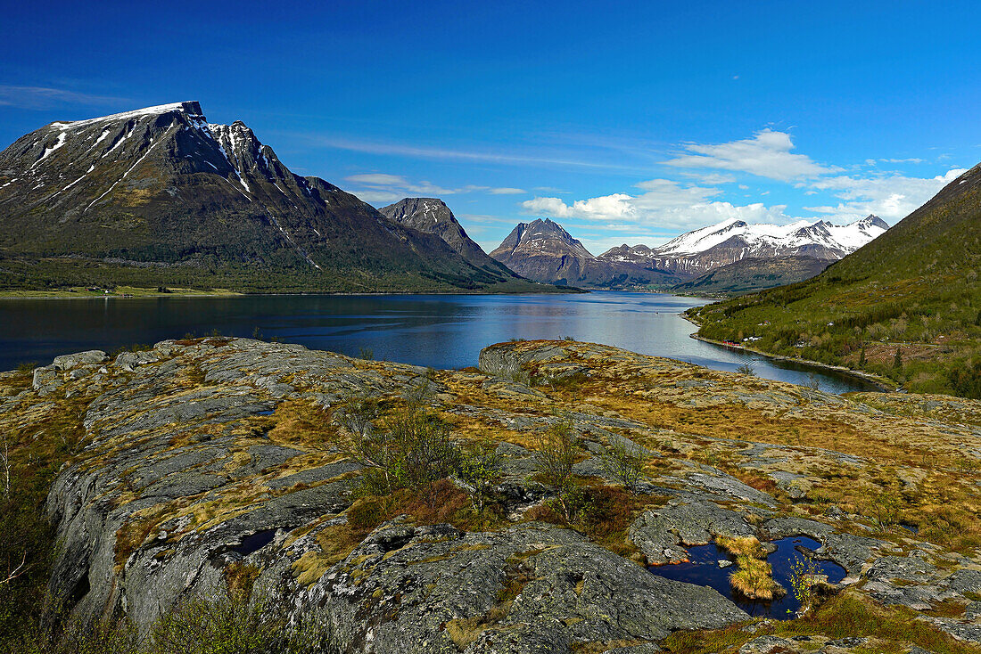 Norway, view at the rest area near Stokkvagen, on route Fv17