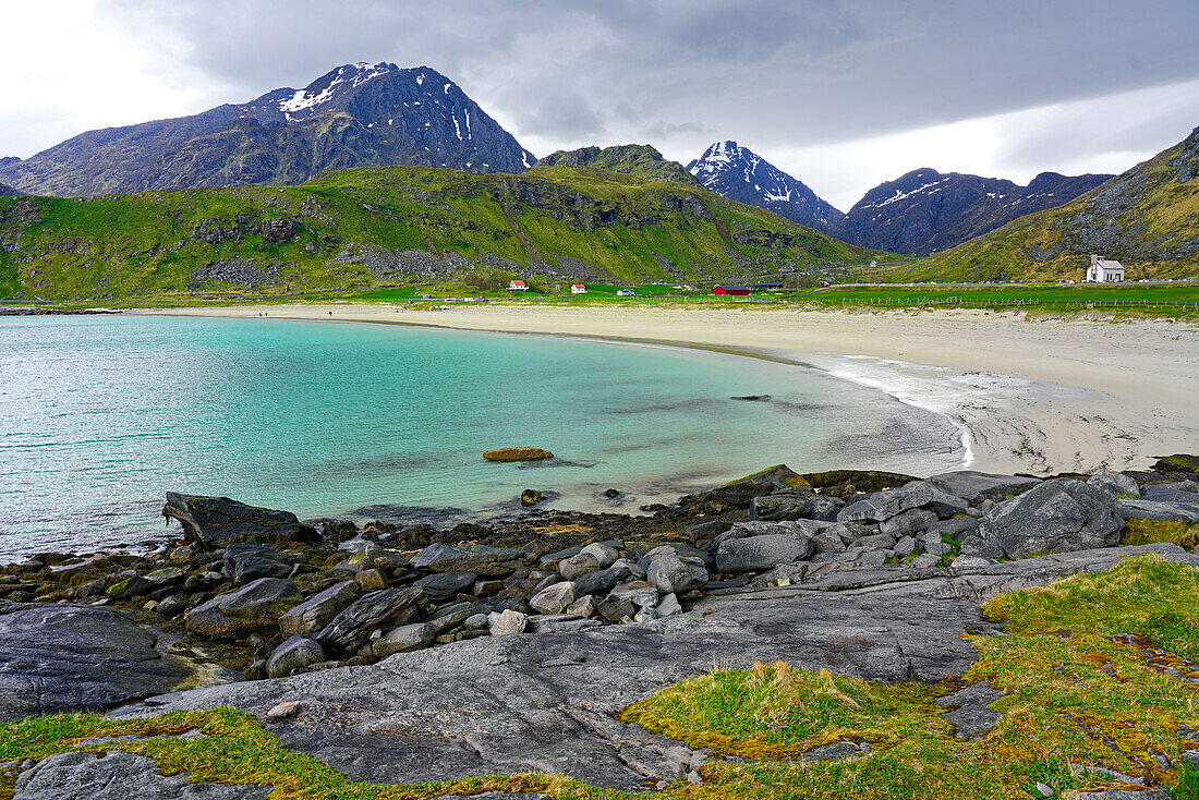 Norway, Lofoten, Vestvagoy island, Vik beach