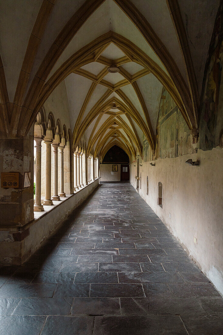 Cloister of the Franciscan Convent in Bozen, Südtirol, Bolzano district, Italy