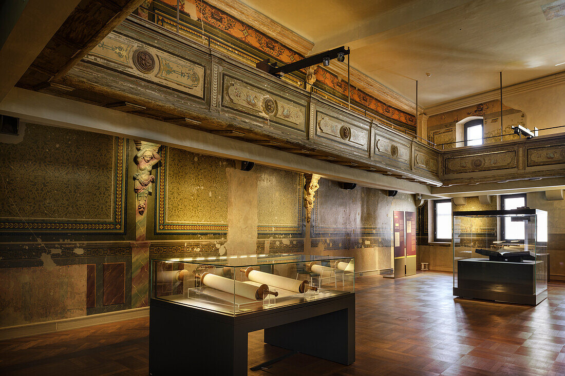 UNESCO World Heritage Site &quot;Jewish-Medieval Heritage in Erfurt&quot;, exhibition in the dance hall of the Old Synagogue, Erfurt, Thuringia, Germany