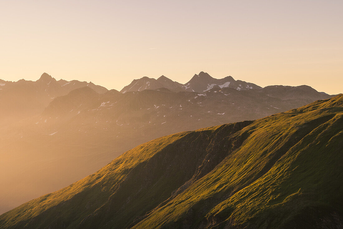 Golden hour at Furka Pass, Susten Pass, Canton of Bern, Switzerland