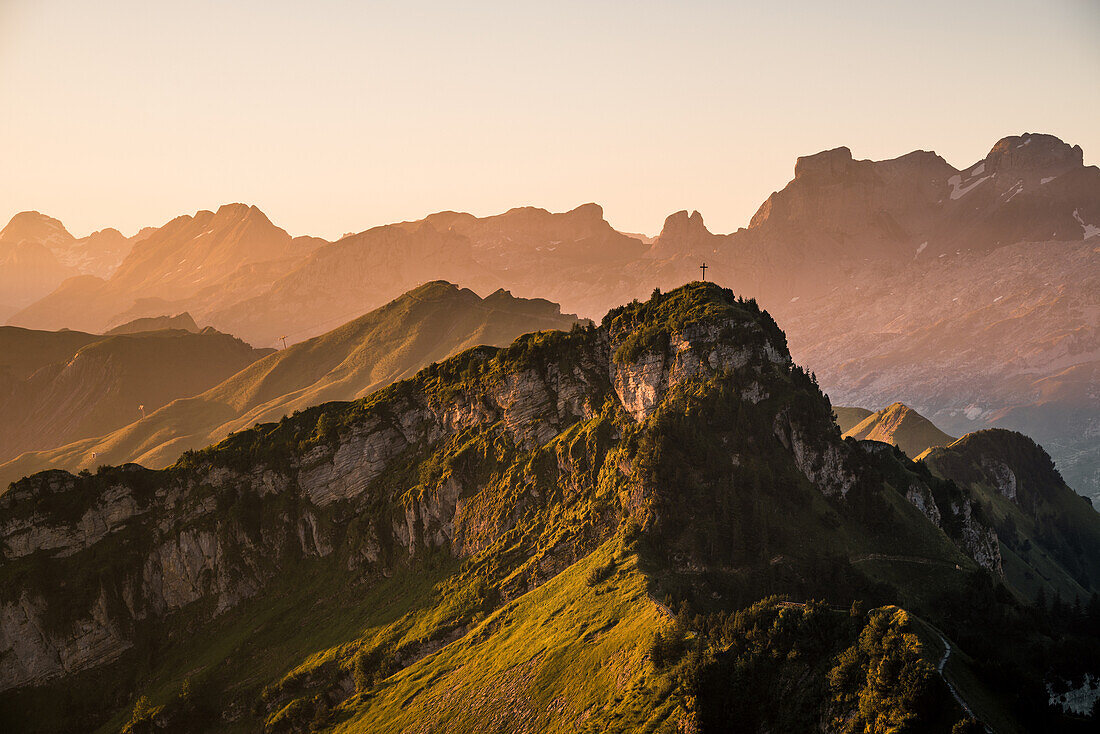 Mountain landscape from Fronalpstock, Canton of Bern, Switzerland