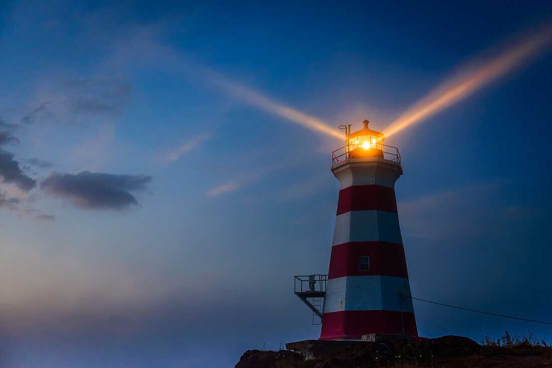 light in the fog; Canada, Nova Scotia, Brier Island