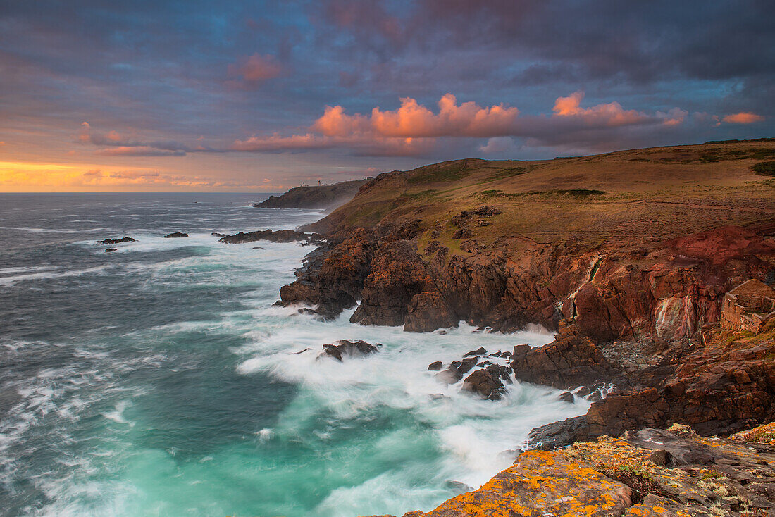 Stormy Cornish Coast; United Kingdom, England, Cornwall