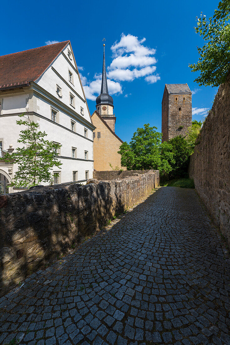 Historischer Ortskern der Stadt Fladungen in der Rhön, Landkreis Rhön-Grabfeld, Biosphärenreservat Rhön, Unterfranken, Franken, Bayern, Deutschland