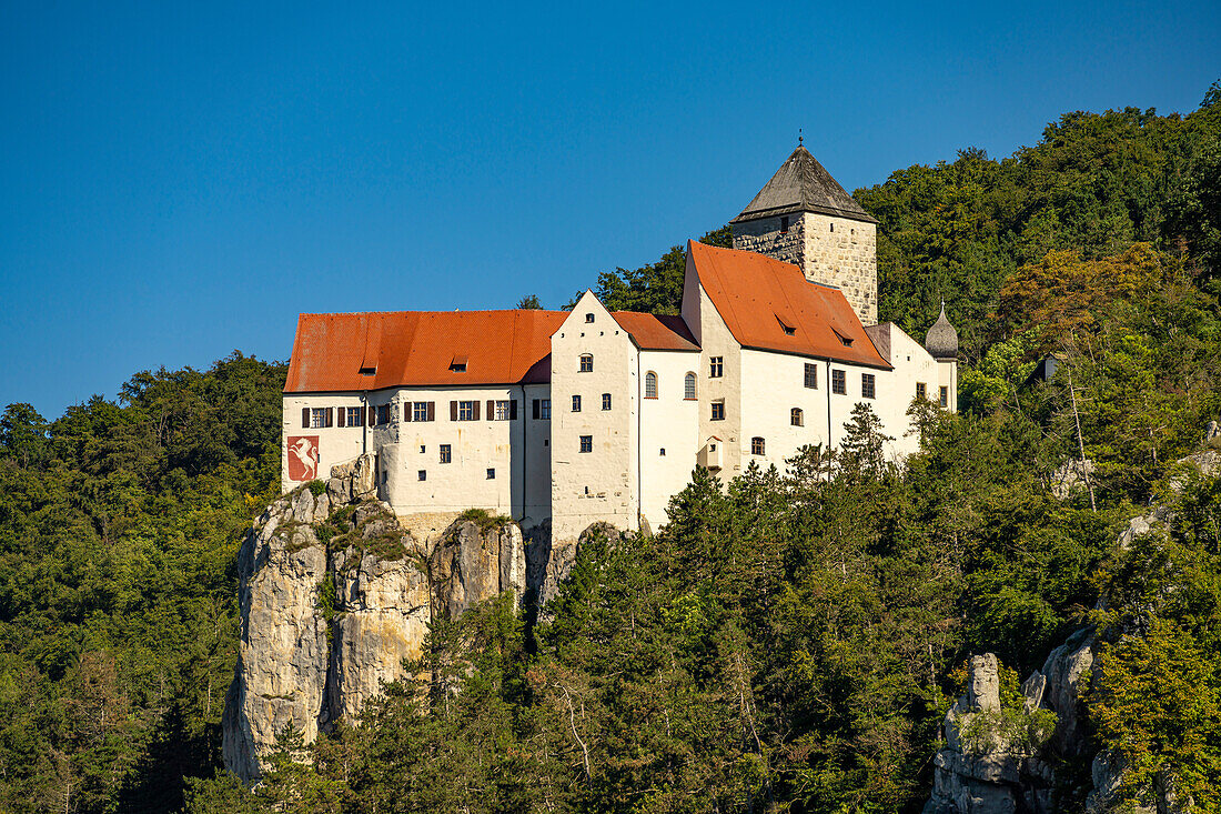 Die Burg Prunn in Schloßprunn bei Riedenburg, Niederbayern, Bayern, Deutschland 