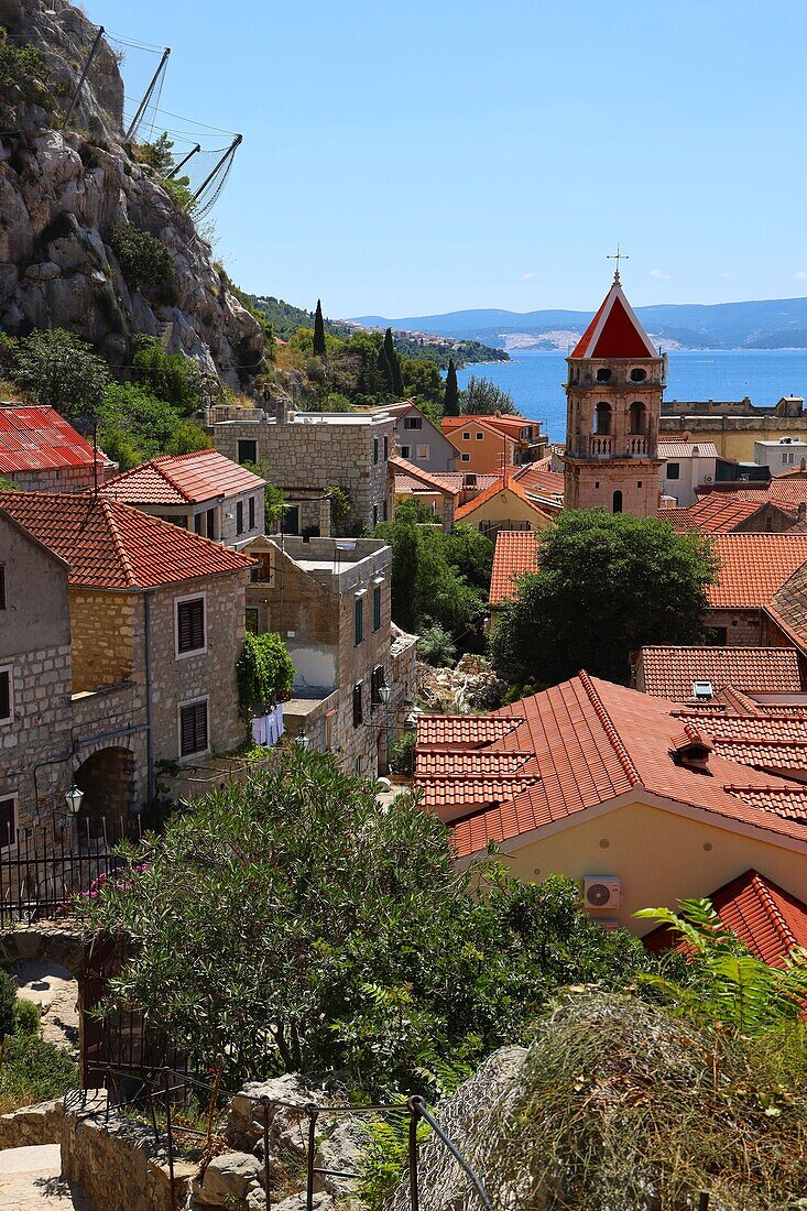 View of the old town of Omis, Dalmatia, Croatia