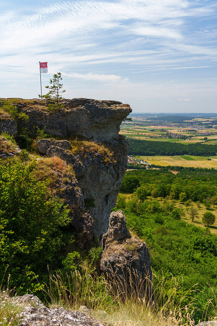 The Staffelberg near Bad Staffelstein, Lichtenfels district, Upper Franconia, Franconia, Bavaria, Germany