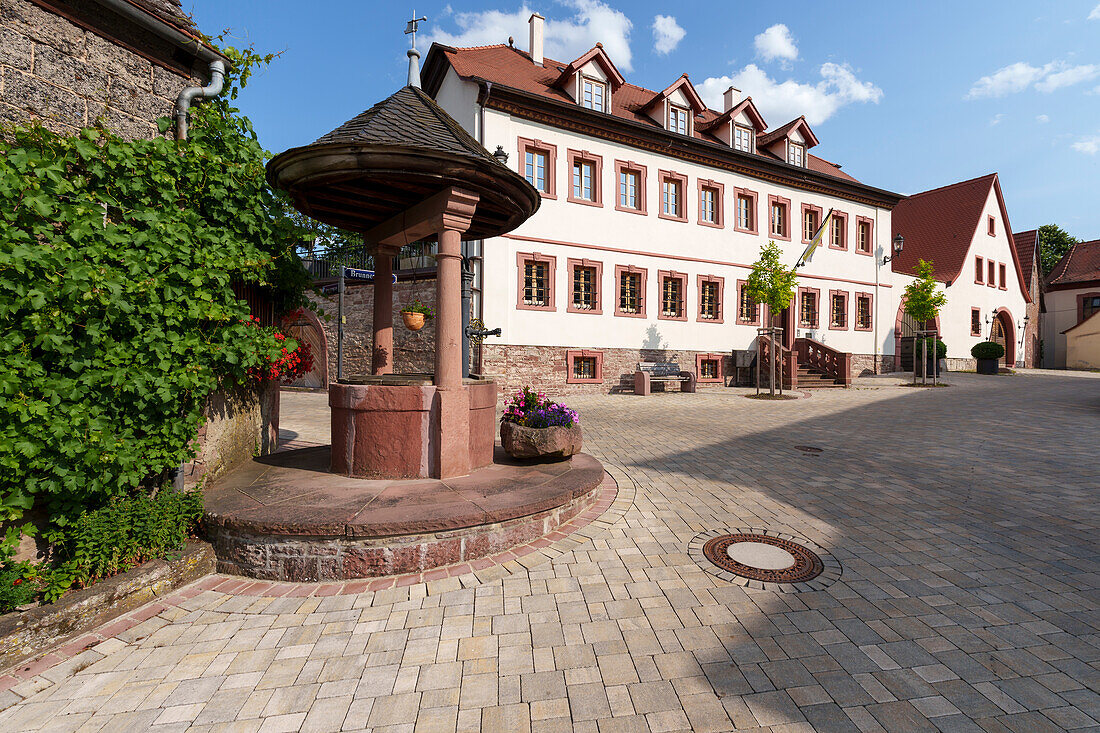 Historical town center of Sachsenheim im Werntal, municipality of Gössenheim, Lower Franconia, Franconia, Bavaria, Germany