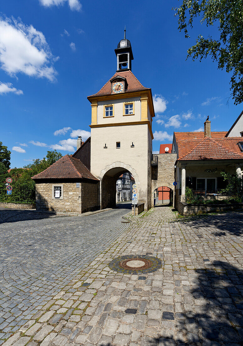 Historische Altstadt von Sommerhausen am Main, Landkreis Würzburg, Franken, Unterfranken, Bayern, Deutschland                          