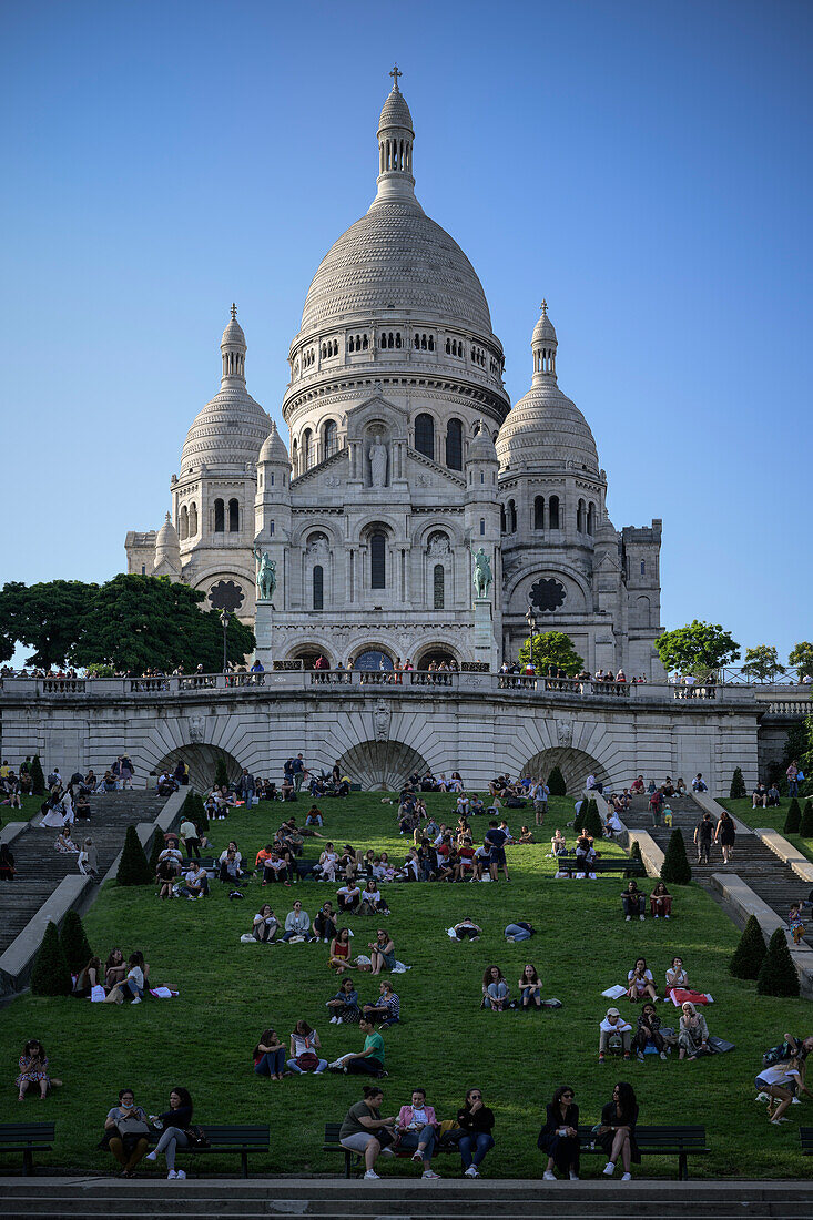 Basilika Sacré-Cœur de Montmartre, Paris, Île-de-France, Frankreich, Europa