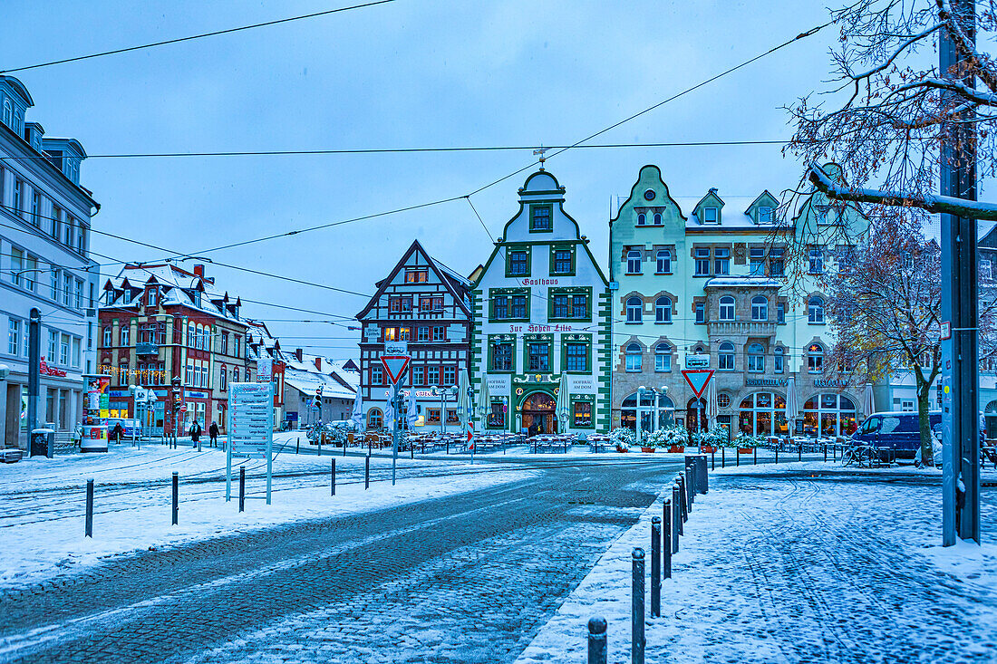 Domplatz in Erfurt, Thüringen, Deutschland