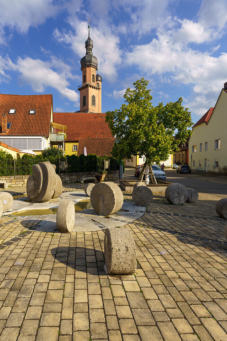 Historic old town of Eibelstadt am Main, Würzburg district, Franconia, Lower Franconia, Bavaria, Germany