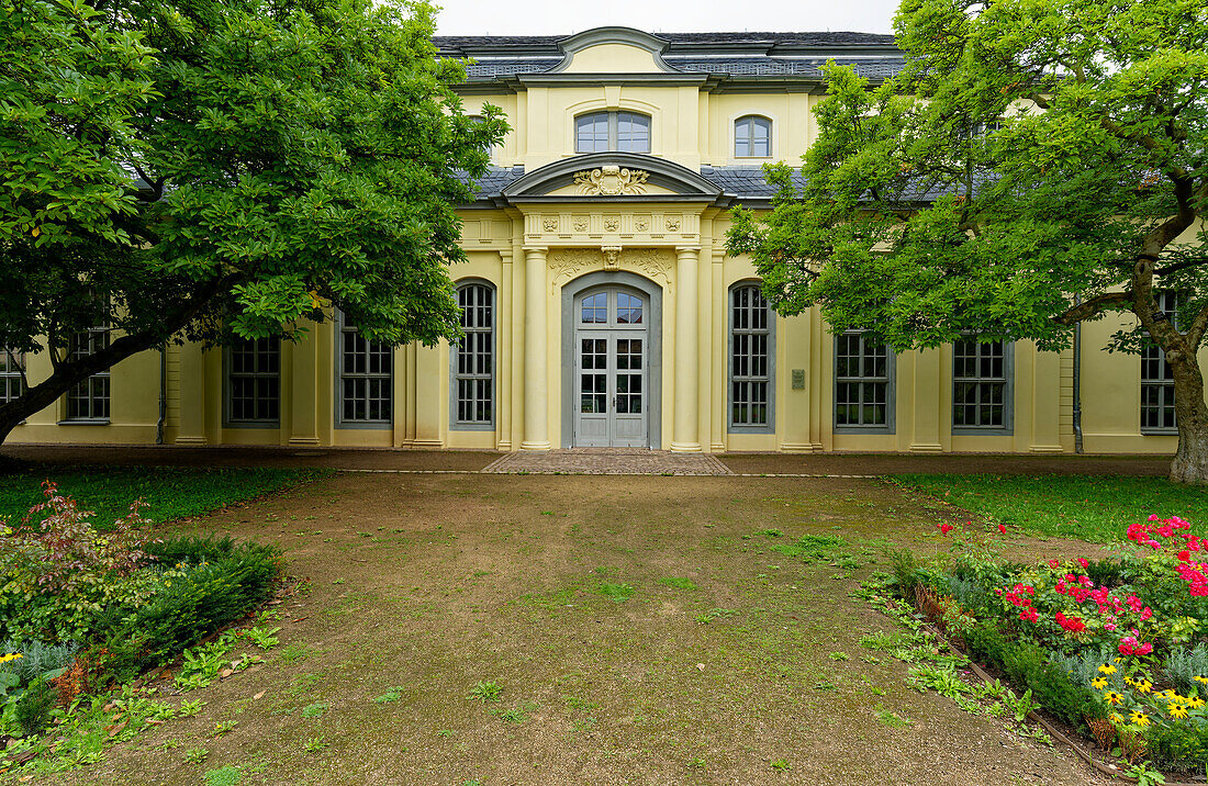 Die Orangerie im Schlosspark des Residenzschlosses der Skatstadt Altenburg, Thüringen, Deutschland
