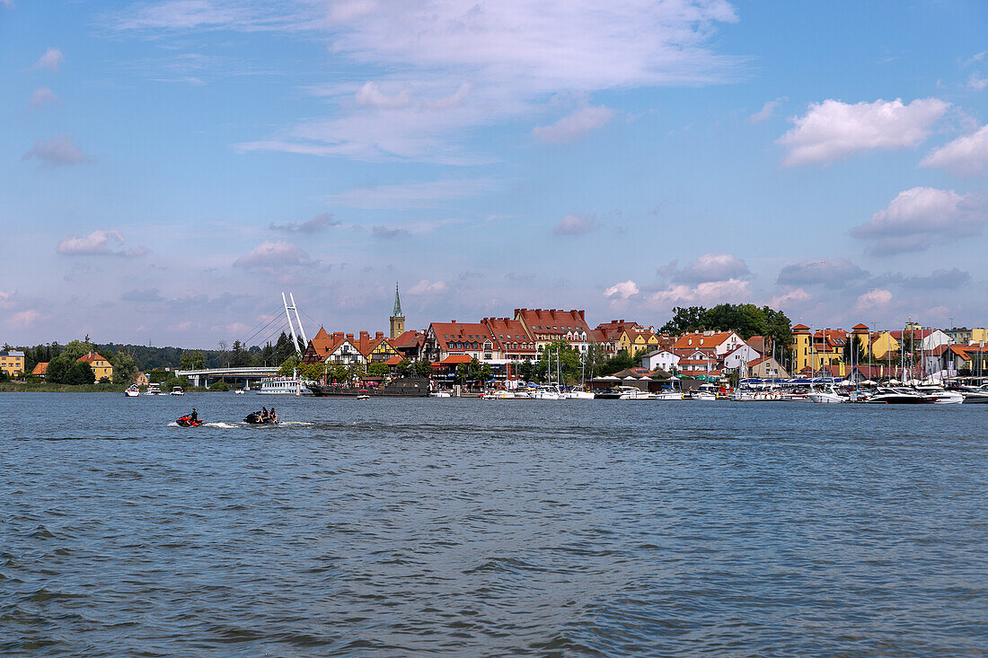 Mikołajki (Nikolaiken) on Jezioro Mikołajskie (Lake St. Nicholas) in Masuria (Mazury) in the Warmińsko-Mazurskie Voivodeship in Poland