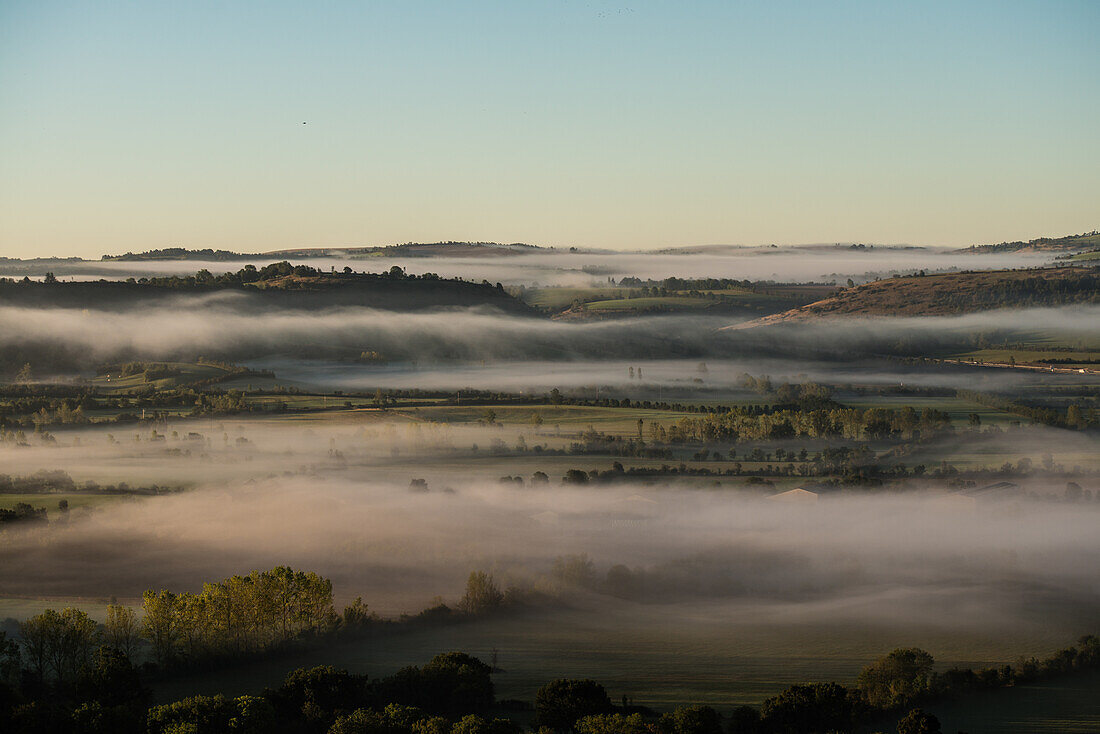 Misty dawn in Southern France