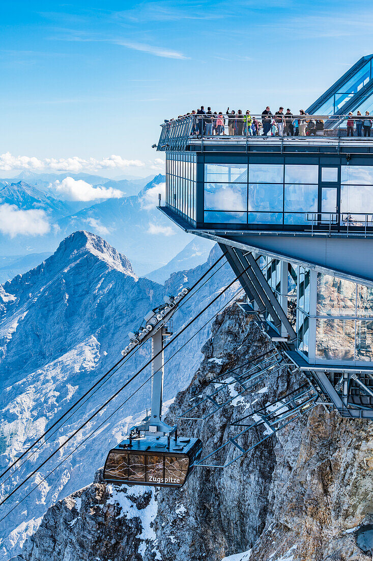 Bergstation der Bayerischen Zugspitzbahn, Zugspitze, Partenkirchen, Bayern, Deutschland