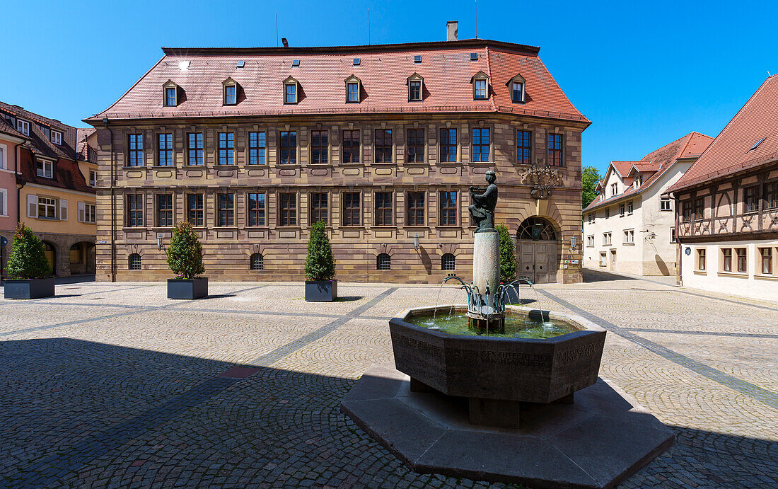 Town hall in the state spa Bad Kissingen, Lower Franconia, Franconia, Bavaria, Germany