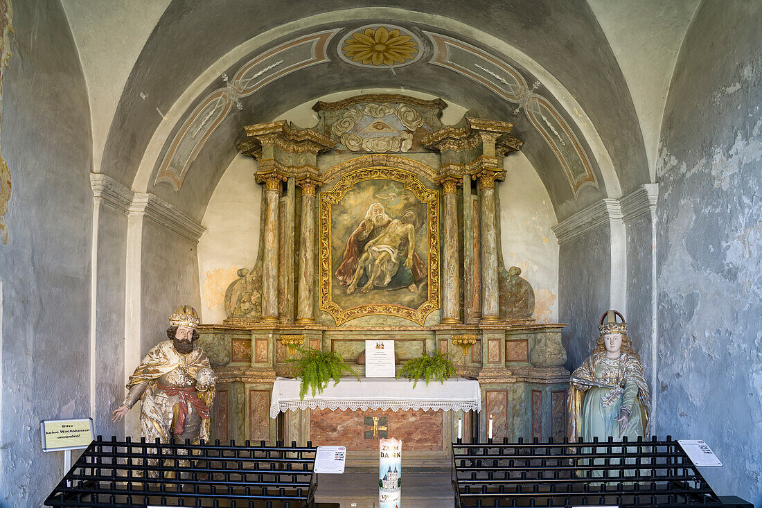 Innenraum der Dreifaltigskeitskapelle, Gößweinstein, Fränkische Schweiz, Bayern, Deutschland