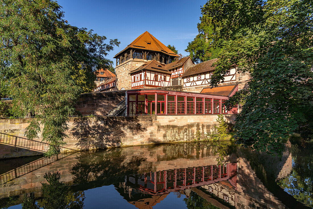 Tratzen kennel tower on the Pegnitz in Nuremberg, Bavaria, Germany