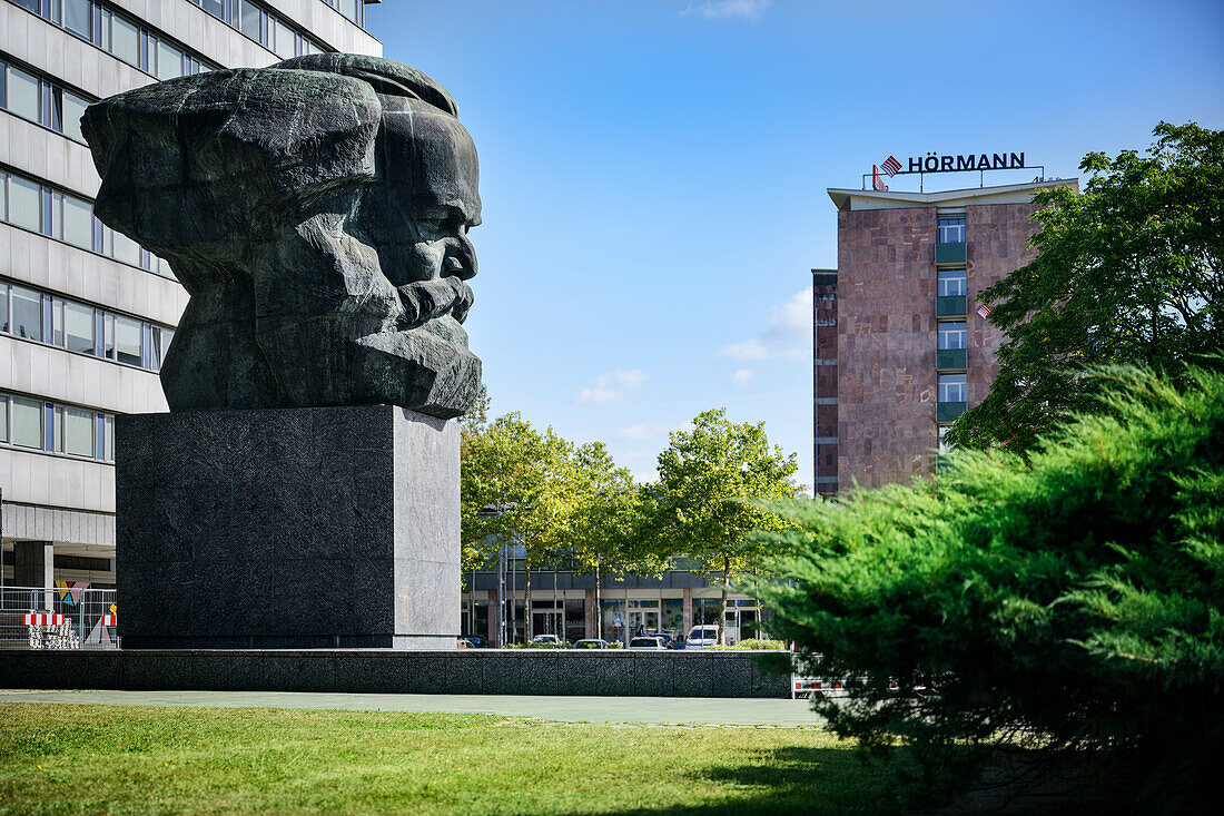 Karl Marx Monument, Chemnitz, Saxony, Germany, Europe