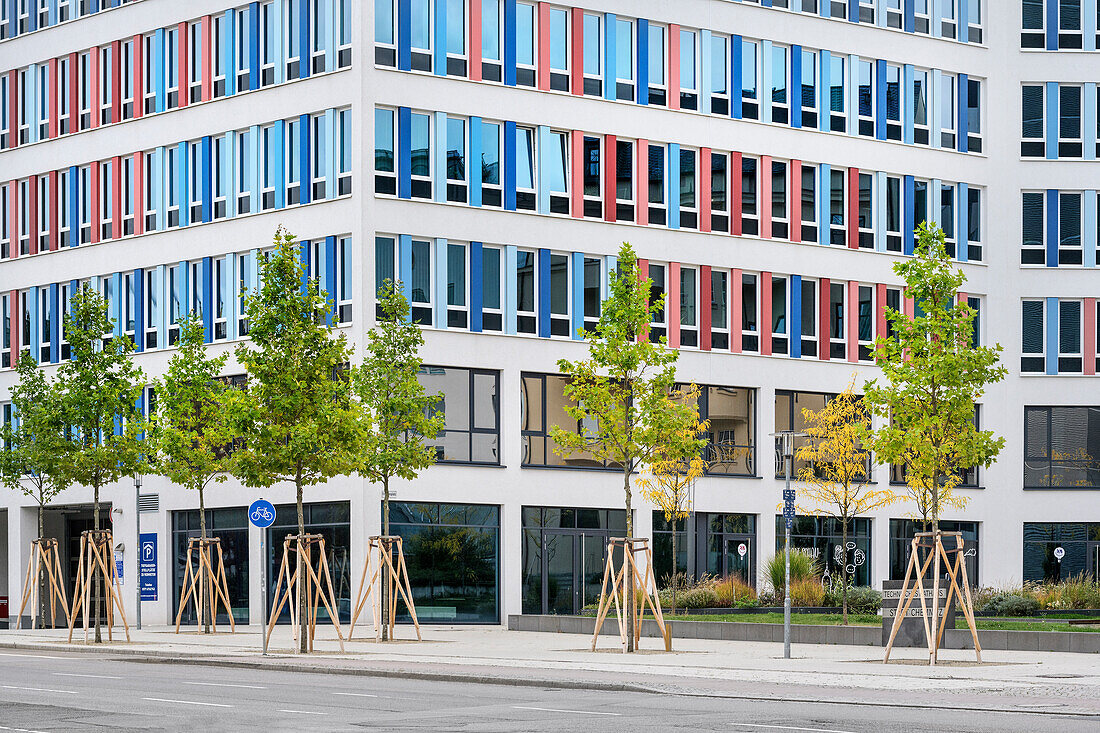 Fassade von Technisches Rathaus, Chemnitz, Sachsen, Deutschland, Europa
