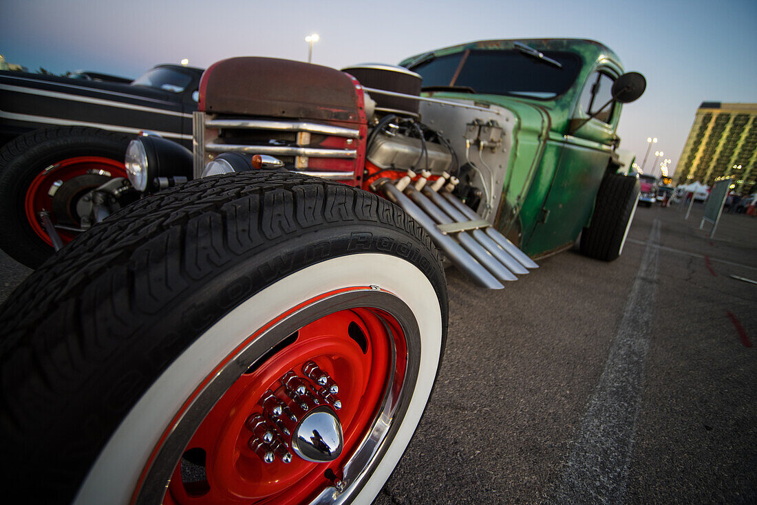 Hot rod on the classic car show on the Viva Las Vegas rockabilly festival in Las Vegas, Nevada.